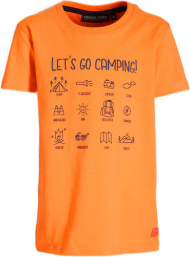 Orange Stars T-shirt Mannes met printopdruk oranje