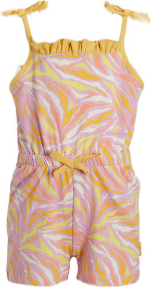 Orange Stars jumpsuit Marijke met all over print multi