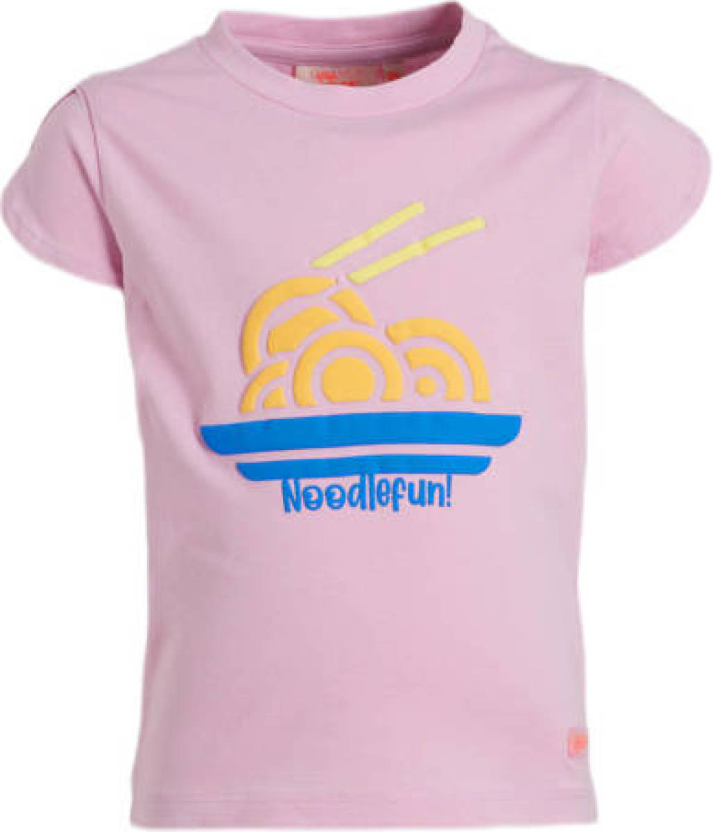 Orange Stars T-shirt Marina met printopdruk paars