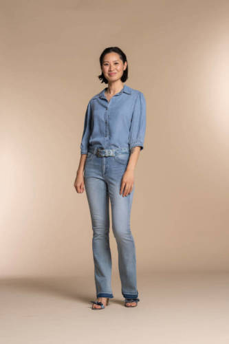 Geisha blouse medium blue denim