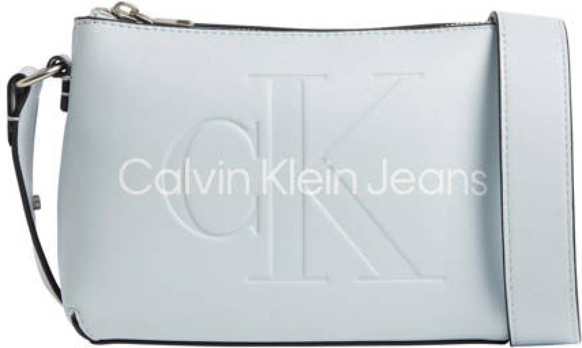 CALVIN KLEIN JEANS crossbody tas met logo lichtblauw
