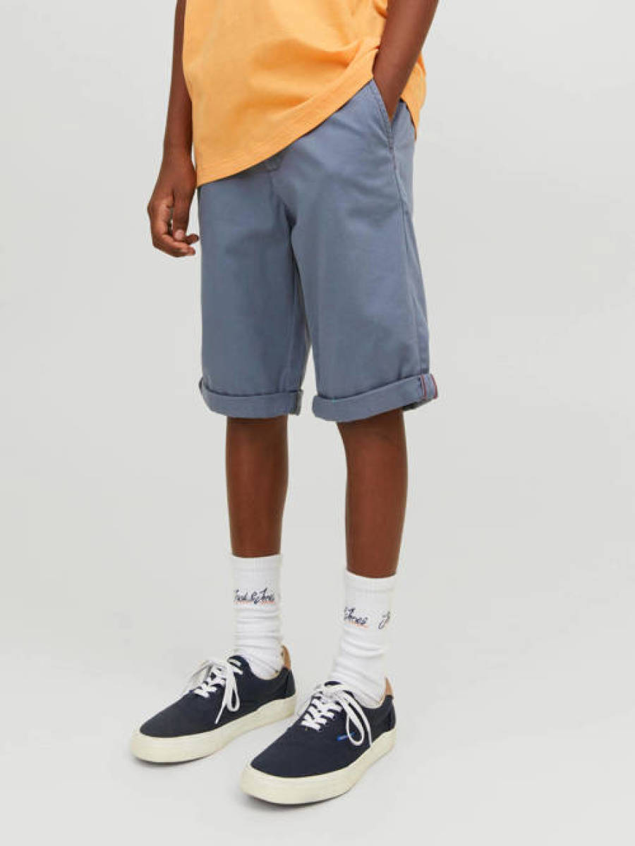 Jack & Jones JUNIOR short JJIBOWIE grijsblauw