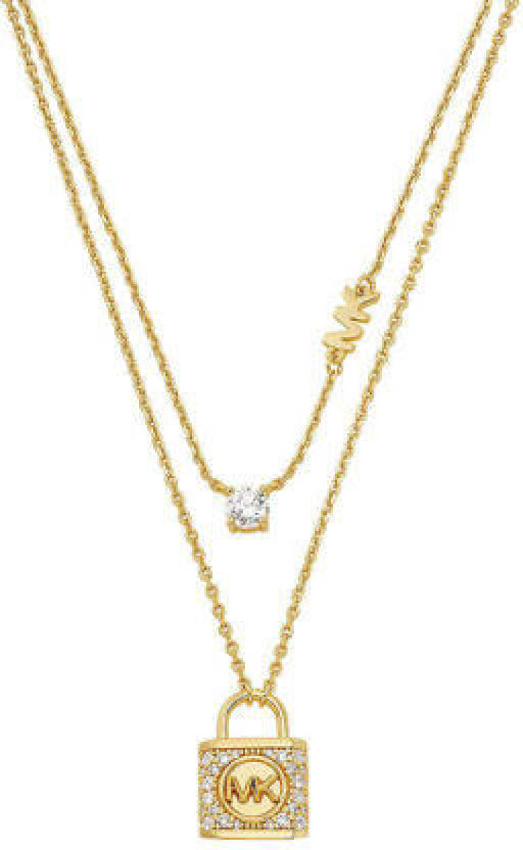 Michael Kors gelaagde ketting MKC1630AN710 Kors MK goudkleurig