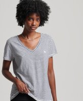 Superdry gestreept T-shirt wit/zwart