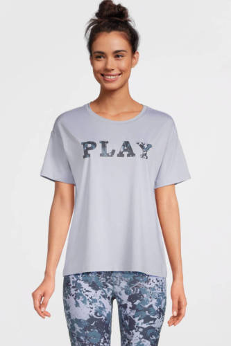 ONLY PLAY sport T-shirt ONPLEISA grijsblauw