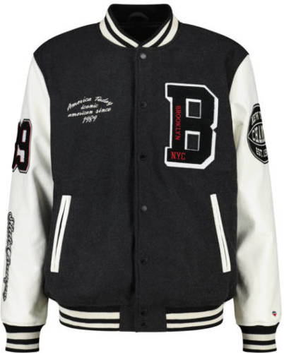 America Today baseball jacket Jody anthra melange