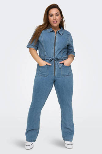 Wehkamp x ONLY CARMAKOMA Denise Anna's jumpsuit CARALEX blauw