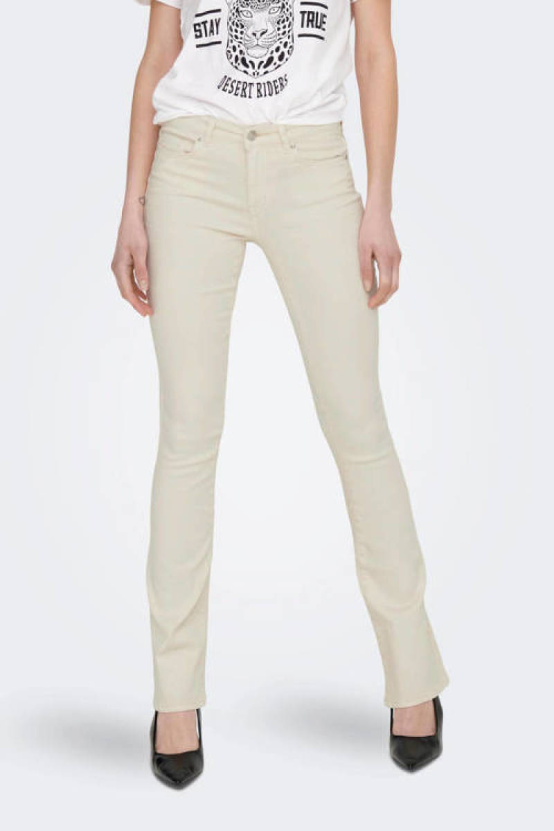 Wehkamp x Only Denise Anna's flared jeans ONLHUSH ecru
