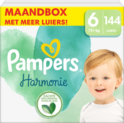 Pampers Harmonie Maat 6 (13kg+) - 144 luiers maandbox