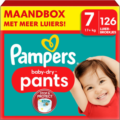 Pampers Baby-Dry Pants Maat 7 (17kg+) - 126 luierbroekjes maandbox