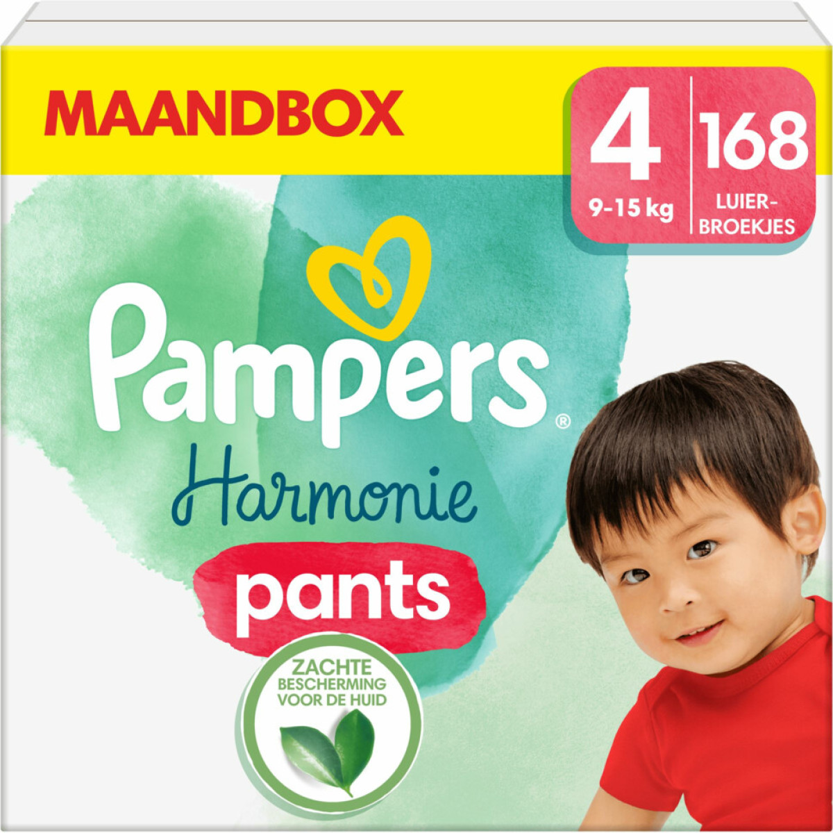 Pampers Harmonie Maat 4 (9kg - 15kg) - 168 luierbroekjes maandbox