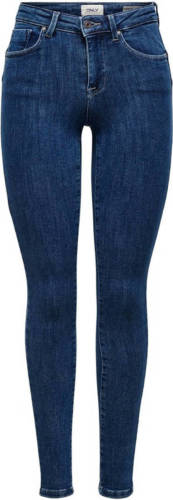 Only push-up skinny jeans Power donkerblauw