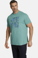 Charles Colby regular fit T-shirt EARL CHALMERS Plus Size met printopdruk groen