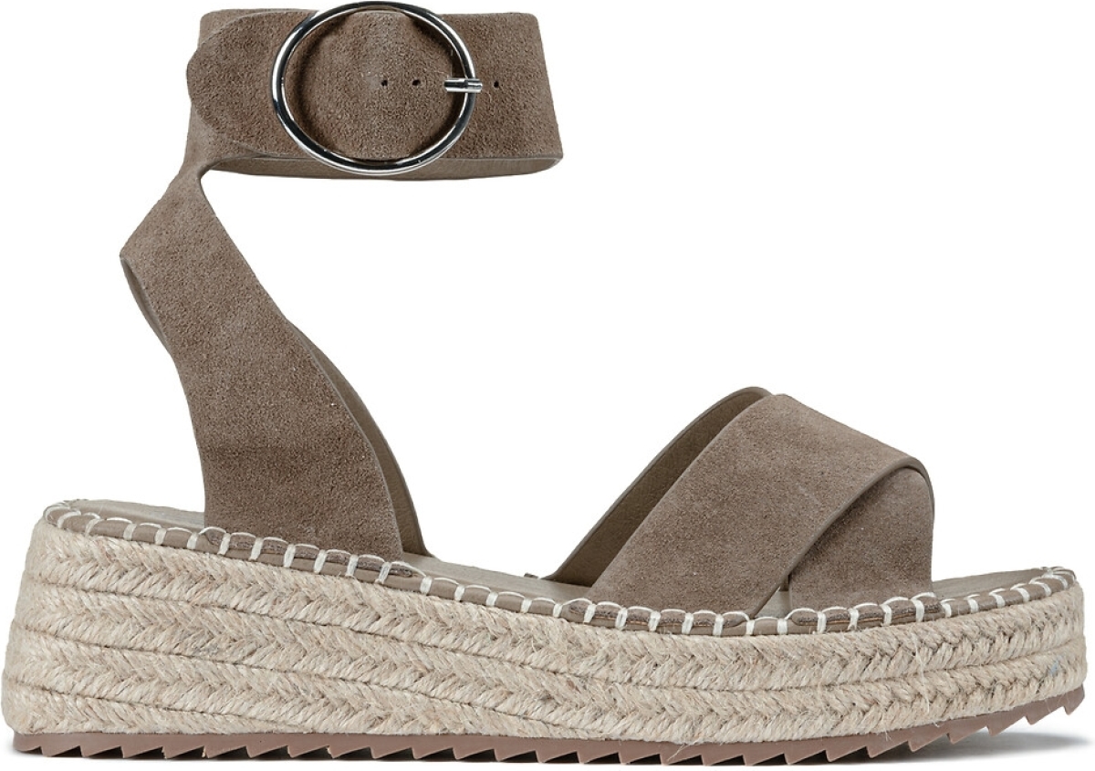 La Redoute Collections Sandalen in leer met sleehak