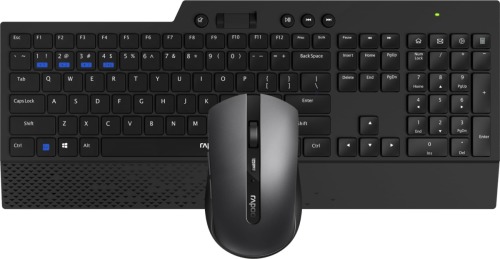 Rapoo Draadloos toetsenbord combo set 8200T Multi-mode QWERTY Toetsenbord Zwart