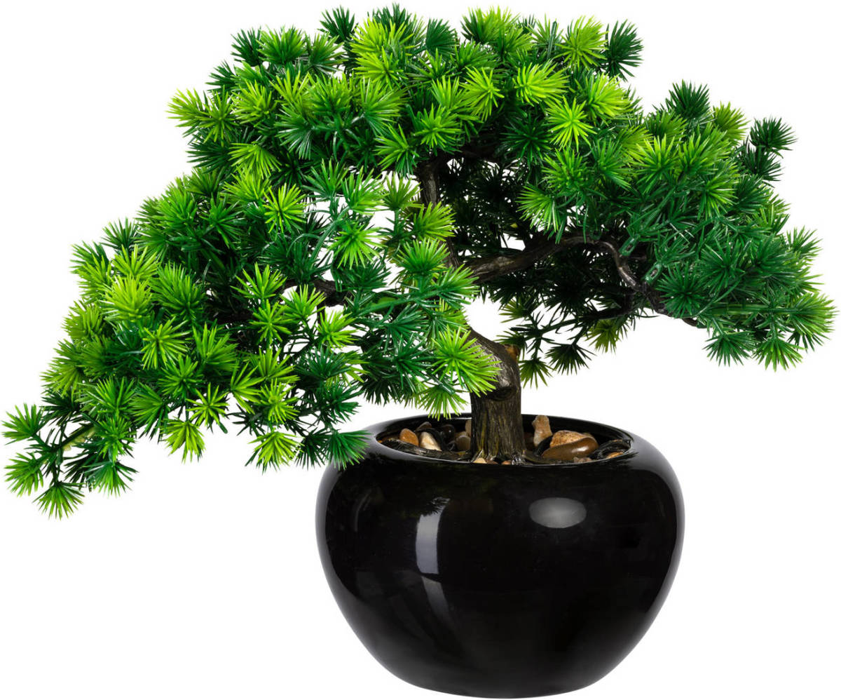 Kopu ® Kunstplant Bonsai Lariks 26 Cm Met Zwarte Pot - Bonsai Boompje