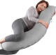 Litollo ® Zwangerschapskussen (J-vorm) - Zijslaapkussen - Voedingskussen - Lichaamskussen - Body Pillow - 145cm