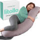 Litollo ® Zwangerschapskussen (J-vorm) - Zijslaapkussen - Voedingskussen - Lichaamskussen - Body Pillow - 145cm