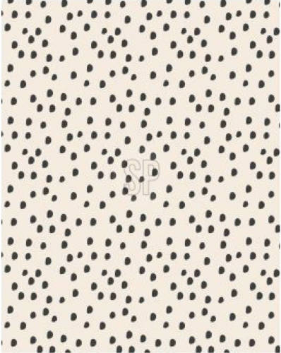 H&S Collection Polyester Fleece Deken/dekentje/plaid 130 X 170 Cm Beige Met Zwarte Stippen - Plaids