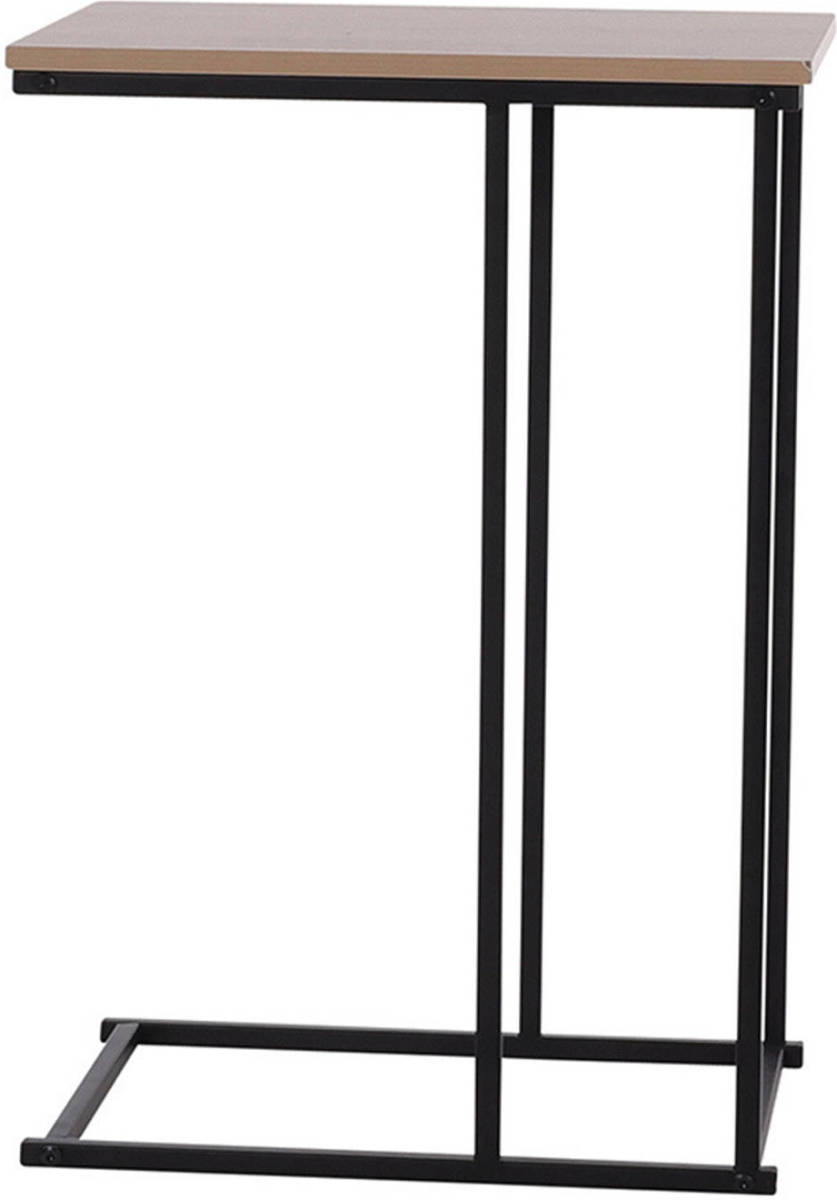 H&S Collection Bijzettafel/plantenstandaard - 1x - Zwart/bruin - Metaal - 40 X 26 X 58 Cm - Bijzettafels