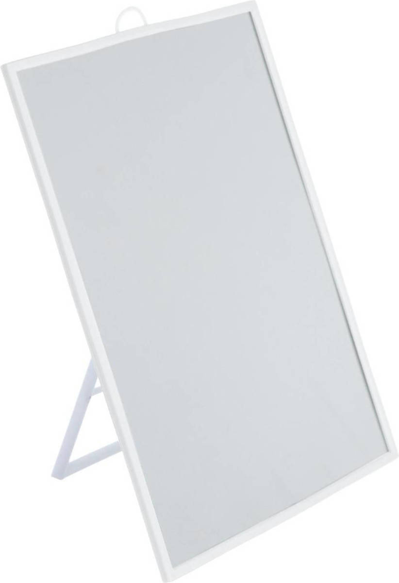 5five Basic Make-up Spiegel/scheerspiegel Op Standaard Kunststof 20 X 30 Cm Wit - Make-up Spiegeltjes