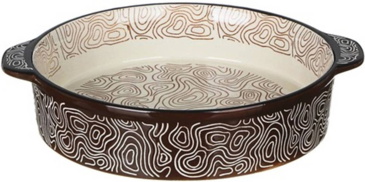 Millimi Keramische Ovenschaal - Saladeschaal - 29.5cm - Bruin