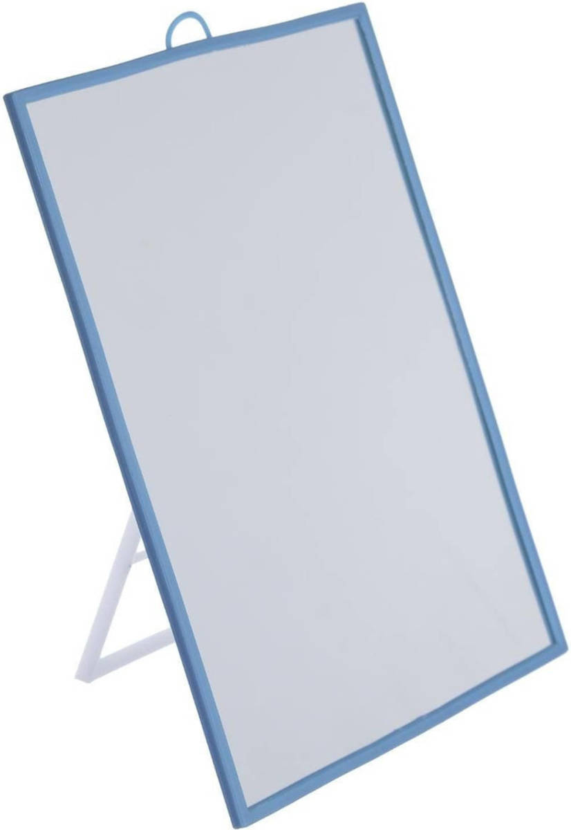 5five Basic Make-up Spiegel/scheerspiegel Op Standaard Kunststof 20 X 30 Cm Blauw - Make-up Spiegeltjes