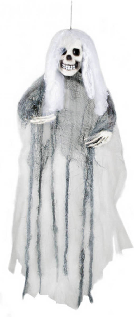 Boland Halloween Horror Hangdecoratie Spook/geest Pop Wit 80 Cm - Halloween Poppen