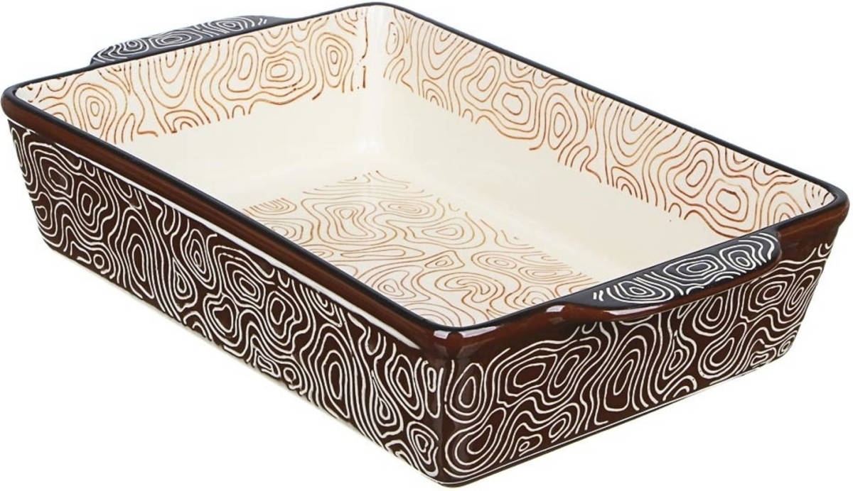 Millimi Keramische Ovenschaal - Saladeschaal - 27 X 17.5 Cm - Bruin