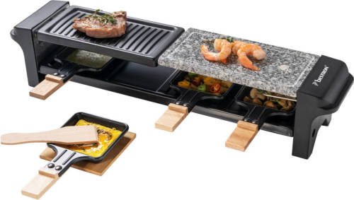 Bestron Arg200bw Raclette Met Natuurgrillsteen En Grillplaat Gourmetstel