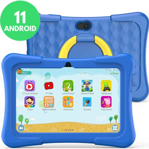 Spoused Kindertablet - Tablet Kinderen - 7 Inch - 32 Gb - 3000 Mah Batterij - Android 11.0 - Blauw