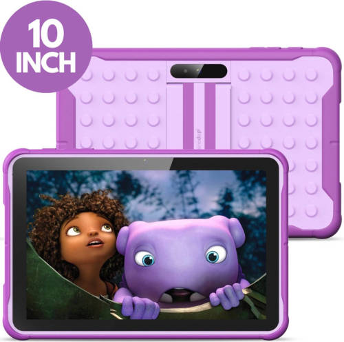 Spoused Kindertablet - Tablet Kinderen - 10 Inch - 32 Gb - 6000 Mah Batterij - Android 10.0 - Paars