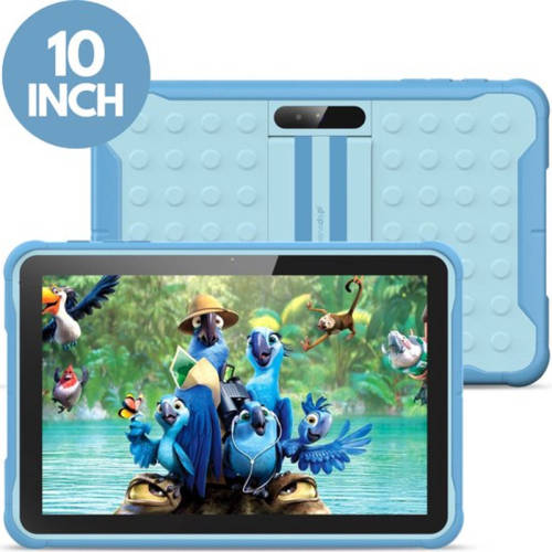 Spoused Kindertablet - Tablet Kinderen - 10 Inch - 32 Gb - 6000 Mah Batterij - Android 10.0 - Blauw