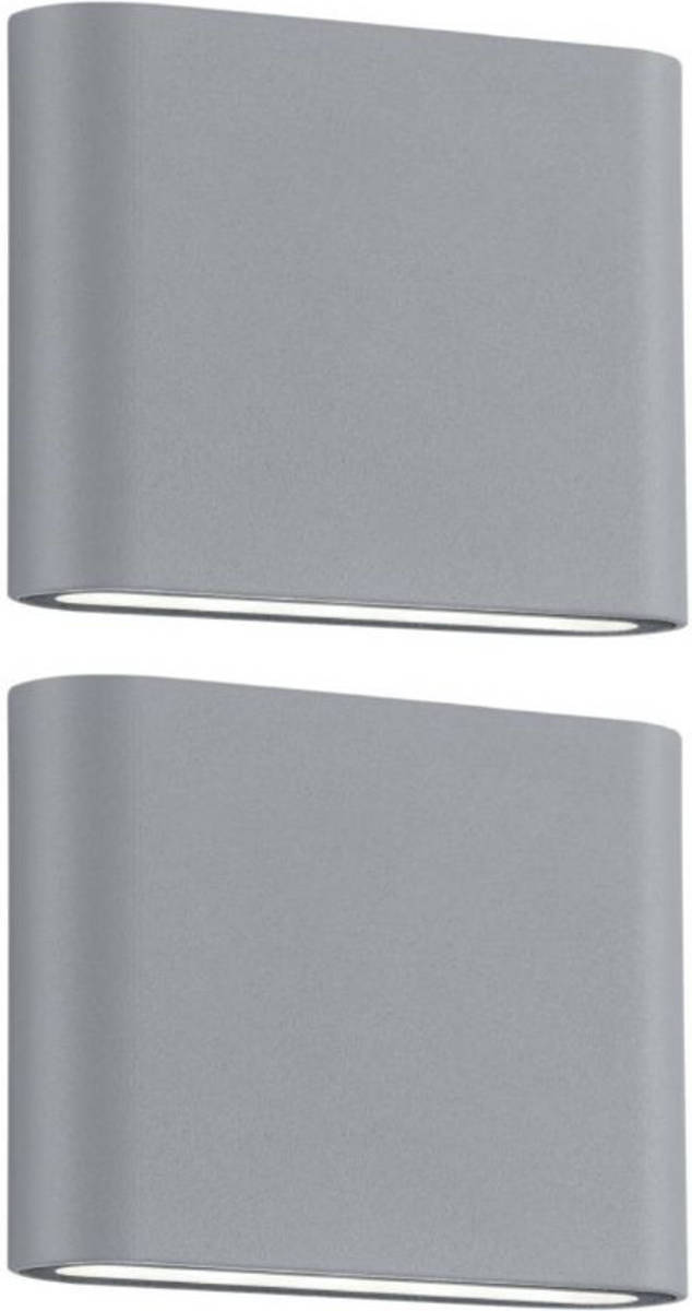 Trio Thames Ii Buitenwandlamp Titaan 11 Cm - 2 Stuks