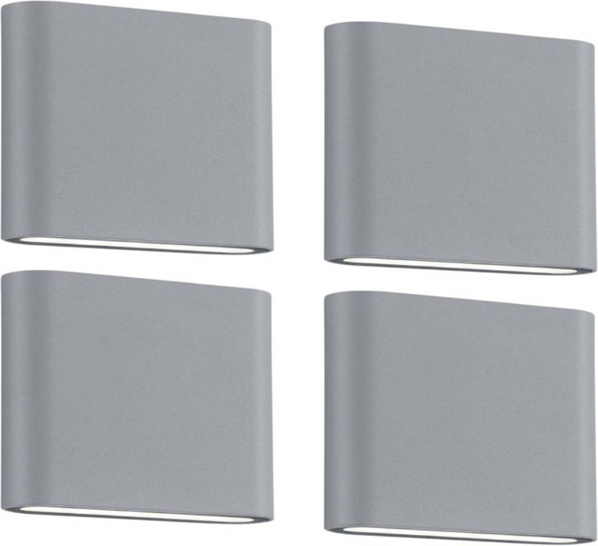Trio Thames Ii Buitenwandlamp Titaan 11 Cm - 4 Stuks
