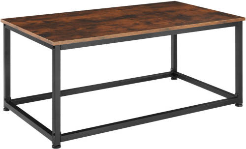 Tectake - Salontafel Lynch Industrieel Donkerbruin - 100 X 55 X 45,5 Cm - 404449