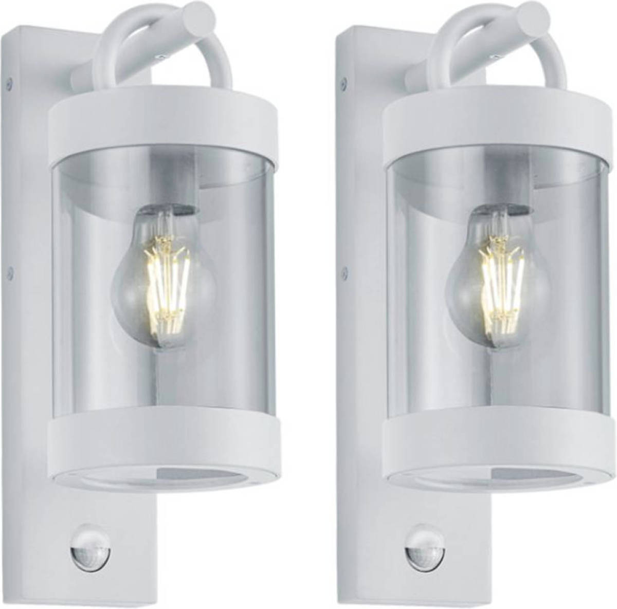 Trio Sambesi Wandlamp Met Bewegingssensor Wit Mat - 2 Stuks