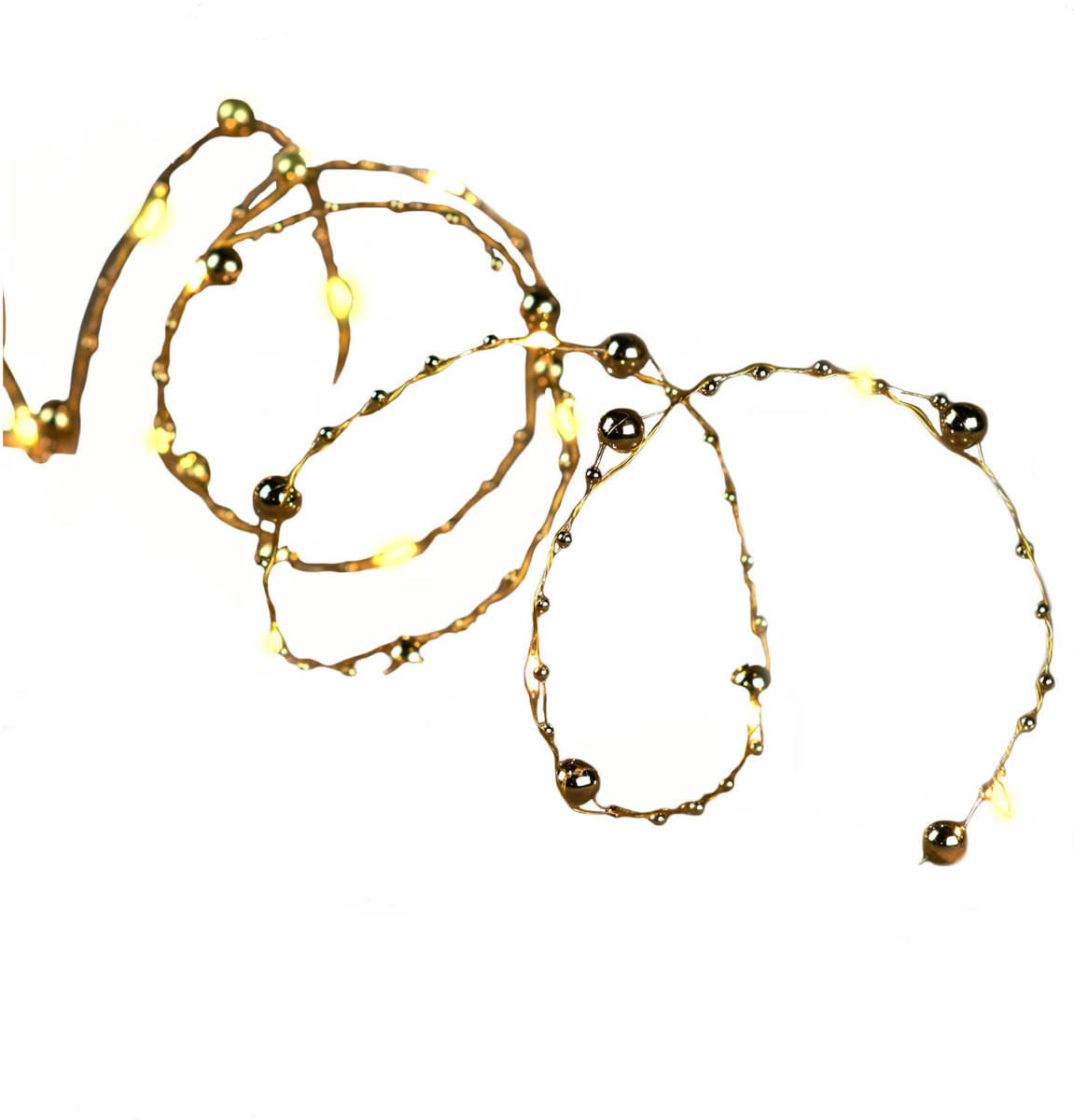Anna's Collection Set Van 2x Stuks Draadverlichting Lichtsnoer Met 20 Lampjes Warm Wit Op Batterij 200 Cm - Lichtsnoeren