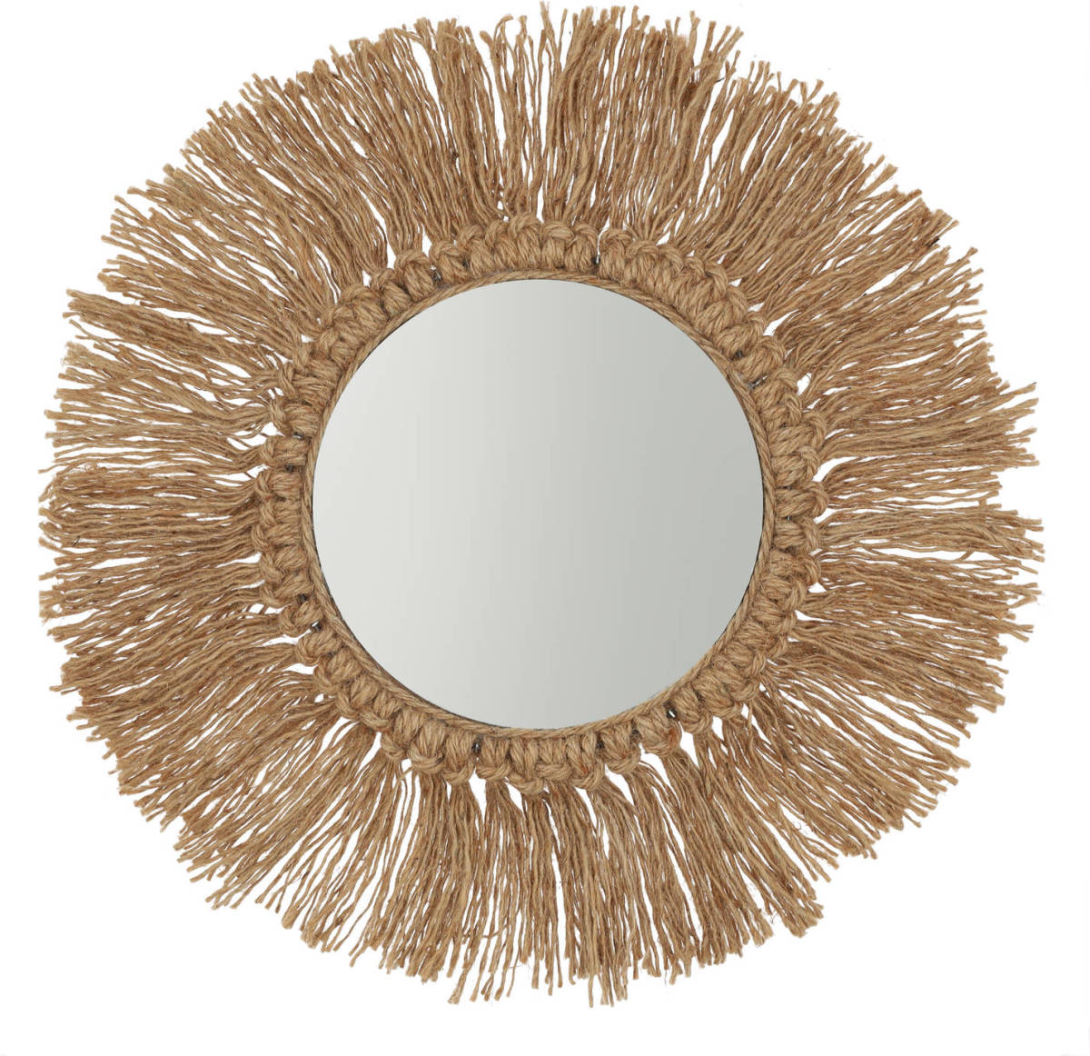 QUVIO Wandspiegel Boho - 45 Cm - Bruin