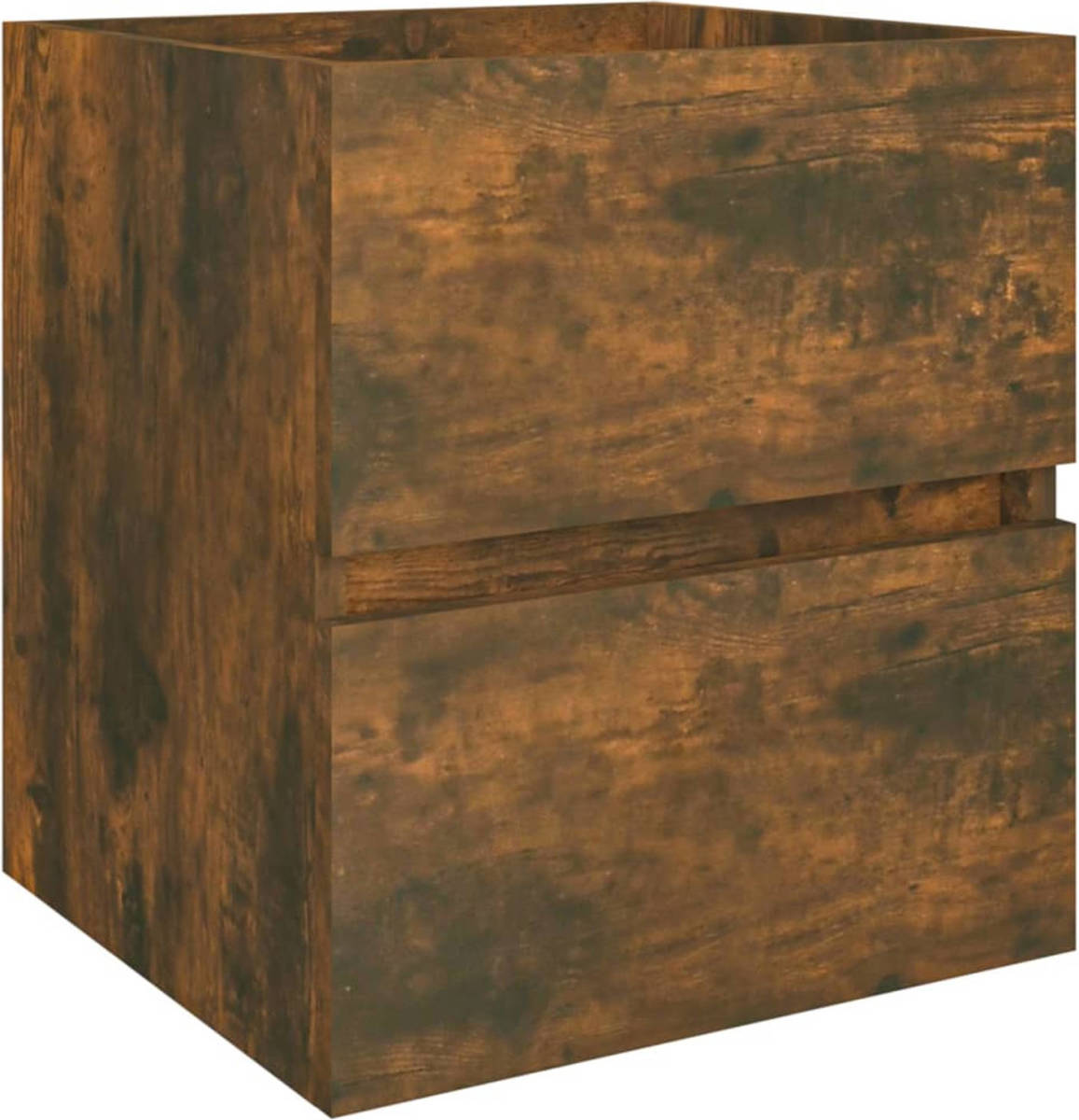 VidaXL Wastafelkast 41x38,5x45 Cm Bewerkt Hout Gerookt Eikenkleurig