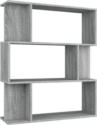 VidaXL Boekenkast / Kamerscherm 80x24x96 Cm Bewerkt Hout Grijs Sonoma