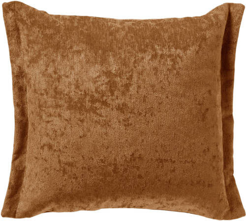 Dutch Decor - Lewis - Sierkussen Velours 45x45 Cm Tobacco Brown - Bruin