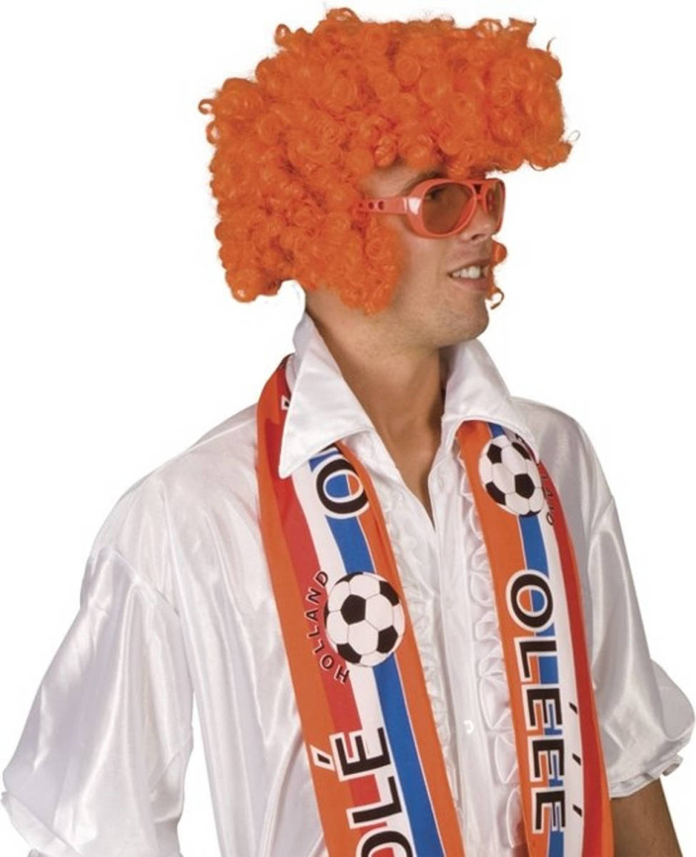 Made in Holland Oranje Pruik Rock Star Feestartikelen Voor Ek/wk Voetbal