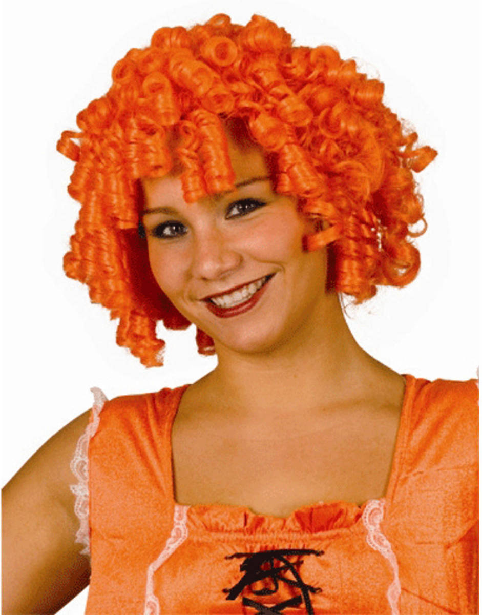 Made in Holland Oranje Pruik Krullenbol - Koningsdag - Ek/wk Voetbal