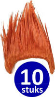 Made in Holland Oranje Pruik 10 Stuks Oranje Feestpruik ""Punk"" Feestartikelen Oranje Hoofddeksel Feestkleding Ek/wk Voetbal