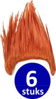 Made in Holland Oranje Pruik 6 Stuks Oranje Feestpruik ""Punk"" Feestartikelen Oranje Hoofddeksel Feestkleding Ek/wk Voetbal