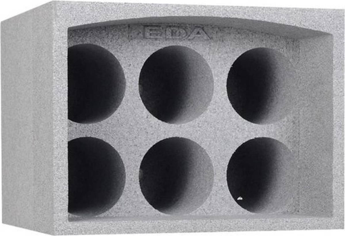 EDA Flessen Rek Voor 6 Flessen - Isolerend - Licht Polystyreen - Stapelbaar - 33.5x25x 29.5cm - Max 50kg
