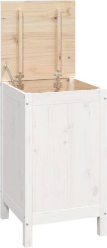 VidaXL Wasmand 44x44x76 Cm Massief Grenenhout Wit