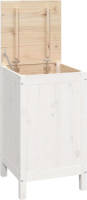 VidaXL Wasmand 44x44x76 Cm Massief Grenenhout Wit