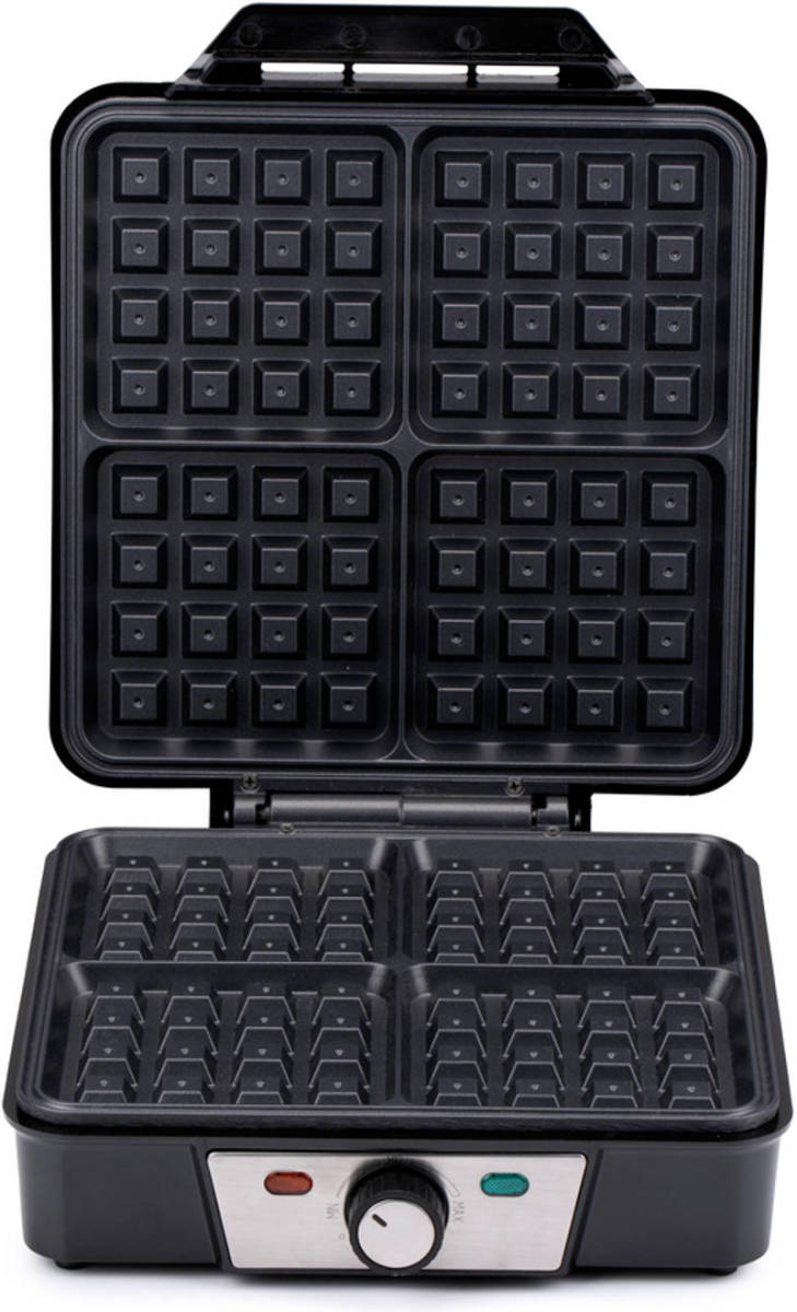 Alpina Wafelijzer - Brusselse Wafels - Antiaanbaklaag - 4 Wafels - 1200w